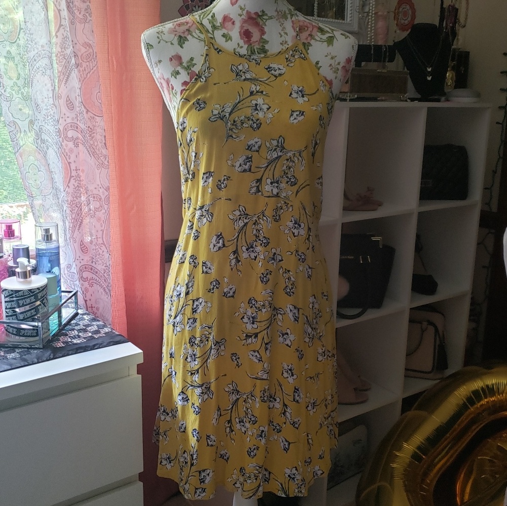 Ambiance Yellow floral dress Medium